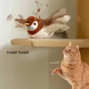 Rechargeable Interactive Cat Toy - Chirping Flapping Bird with Catnip Indoor Dog