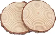 SUPVOX 2Pcs Outdoor Garden Wooden Stepping Logs Decorative Garden for Pathways Durable Wooden Garden Decor Thickness