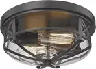 Flush Mount Ceiling Light Fixtures Ceiling with Clear Glass Shade, Indoor Outdoo