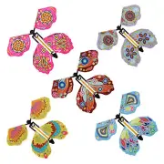 Magic Flying Butterfly Wind Up Toy Greeting Card Valentine day Surprise Gifts