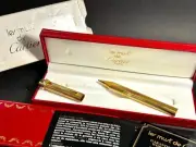 Must de Cartier Vendome Trinity Rollerball Pen Gold - NOS (BFP505)
