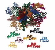 Bat Mitzvah Multicolored Confetti - Judaica Jewish Party Decoration