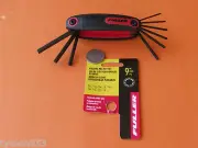 FULLER - FOLDING HEX ( ALLEN ) KEYS A/F 9pc 5/64" - 1/4" COMFORT GRIP