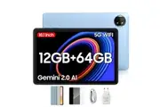 Blackview Tab 20 WiFi Android 15 Tablets 6600mAh 10.1 inch 12GB+64GB/SD 2TB Widevine L1 Gemini Al Tablet
