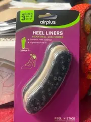 Airplus Women's Fashion Print Pain Relief Comfort Heel Liners - 3-Pairs