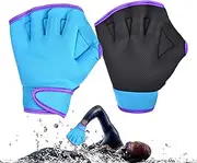 Swimming Gloves for Men | Webbed Aquatic Swimming Gloves | Swim Training Rubber Mittens, No Fading Diving Gear for Helping Upper Body Resistant