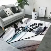 3D Gray Leaves Texture NAO4949 Game Rug Mat Elegant Photo Carpet Mat Fay