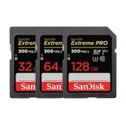 New Sandisk Extreme Pro 32GB 64GB 128GB SDXC SDHC SD Card UHS-II C10 U3 300MB/s