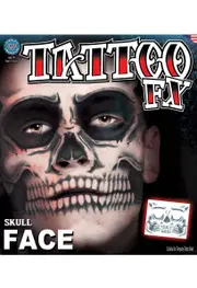 Mexican Skull Mens Temporary Tattoo Makeup