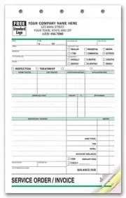 2000 Pest Control Forms - Service Orders NEBS Deluxe 6575 / 3 Part Carbonless