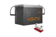 VoltX 12V 190Ah Lithium Battery + Bus Bar M8 Power Distribution Terminal Block (4 GANG 300A Red)