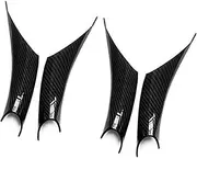 Wivplex, for BMW, 3 4 Series E90 E91 F30 F35 F32 F34 Car Styling Interior Door Panel Grab Handle Armrest Protective Cover Car Interior Door Handle Sticker(Black 4pcs for F30)