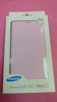 在飛比找Yahoo!奇摩拍賣優惠-三星samsung   NOTE 3 原廠感應皮套(粉)