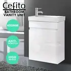 Cefito Vanity Unit White Wall Mounted Bathroom Sink Storage Cabinet &Basin 400mm