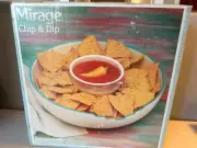 Treasure Craft Vintage Southwestern "Mirage" 2-pc Chip & Dip Set Teal NEW in BOX
