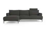 Brosa Como Motion Modular Sofa with Chaise (Nickel Grey, Left Chaise)