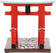 Garneck Torii Gate Accessories Chinese Decor Home Décor Japanese Home Decor Miniature Japanese Shrine Architecture Model Mini Japanese Shinto Altar Mini House Resin Torii Gate House Decor