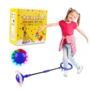 Ankle Skip Ball for Kids - Foldable Flash Wheel Skip Ball, Outside Game Blue