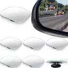 6 Pack Spot Fan Shaped Blind Mirror Glass Frameless Convex Rear View Mirror 360