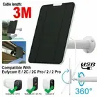 4W Solar Panels for Eufy Eufycam Cam E/2C/E/2 Pro Wall Mount+9.8ft Power Cable a