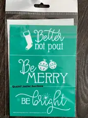 HOLIDAY ADVICE TRIO NEW Chalk Couture Transfer Stencil RETIRED 5"x7"