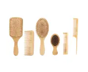 6Pcs Comb Hair Beard Hairdressing Air Cushion Detangling Brush Bamboo Set Kit For Home Salon