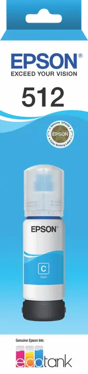 Epson T512 Cyan EcoTank Ink Bottle