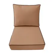 COVER ONLY-Outdoor Deep Seat Back Pillow Cover Contrast Piped Trim Medium-AD104