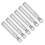Hex Head Wrench Bit 1/4" Hex Head 1/4" Shank 2" L Steel Screwdriver Bit 6Pcs