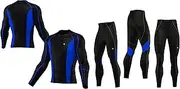 [Spruce] Men's Compression Top + Bottom Baselayers Active wear Set