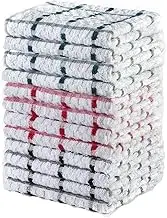 DreamNights Tea Towels Extra Large 70 X 40 cm Kitchen Towels Set - 100% Cotton Terry Towelling Soft Absorbent Lint Free Kitchen Cloth Dish Towel and Bar Towels Assorted Colors (Pack of 6)