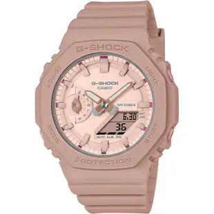 CASIO 卡西歐 G-SHOCK 八角 農家橡樹 草本系列 雙顯手錶 女錶 迎春好禮-玫瑰粉 GMA-S2100NC-4A2