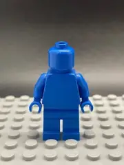 New Lego Monochrome Minifigure Solid Blue - Plain Blue Color Leg Arm- Statue