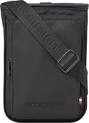 [Tommy Hilfiger] TH REPREVE MINI CROSSOVER Men's Shoulder Bag, Black, OS, Black (Black), Einheitsgröße, Black (Black), One Size, shoulder bag, Black (Black), One Size