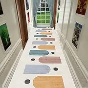 Non-Slip Runner Rug, Washable Polyester Hallway Carpet, Indoor Floor Mat for Kitchen, Living Room, Bedroom,0.8m x 3m
