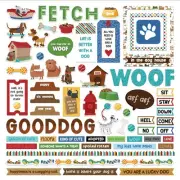 Hot Diggity Dog Stickers 12"X12"-Elements