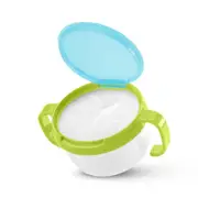 3PCS Baby Snacks Bowl Children Kids Food Storage Dishes Anti Spill 360 Rotate Baby Solid Feeding Plate Tableware Baby Feeding Stuff