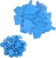 WMYCONGCONG 100 PCS Blank Ear Tags Livestock Identification Ear Tag Blank Tags for Goats Sheep Pigs Hogs Cows Cattle Calf Horse (Blue)