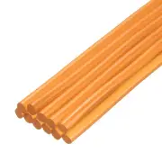 12pcs Mini Hot Glue Sticks for Glue Gun 0.27"x8" Transparent Orange