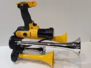 DeWALT 20V Max Air Horn, Train Horn Compressor , QUAD Yellow & Chrome 14 Inch