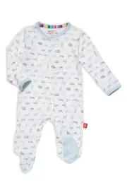 Magnetic Me Airplanes Footie in Blue at Nordstrom, Size 18-24M