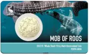 2022 $1 Mint Mob of Roos MOR Whale Shark Privy Perth ANDA SHOW Coin Card UNC RAM