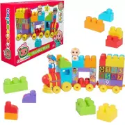 CoComelon Stacking Train 40 Piece Large Building Block Set Includes JJ TomTom
