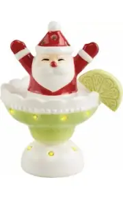 Mud Pie Santa Marg Light Up Table SITTERS, Green