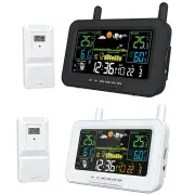 Weather Stations Wireless Indoor Outdoor Thermometers LCD Color Display Temperature Humidity Monitor with Outdoor Sensor
