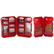Milwaukee Screw Driver Bit Set+Titanium Drill Bit Set w/ PACKOUT Case (83-Piece)