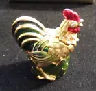 Estee Lauder White Linen Jeweled Rooster Solid Perfume Compact NEW!