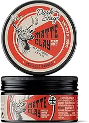 Dark Stag Matte Clay, Professional Hair Styling Product for Men, Water Based for Easy Wash Out, Firm Hold, Matte Finish 100ml / 3.5oz