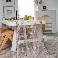在飛比找Yahoo!奇摩拍賣優惠-桌布粉色花朵繡花蛋糕攝影背景繡花道具布台布