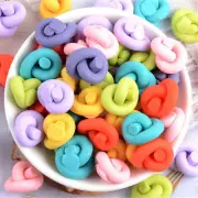 20 pcs Polymer Clay Twining Candy Charms Slime DIY Craft Making Decors 22x15mm